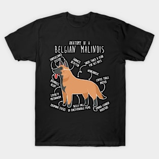 Belgian Malinois Dog Anatomy T-Shirt